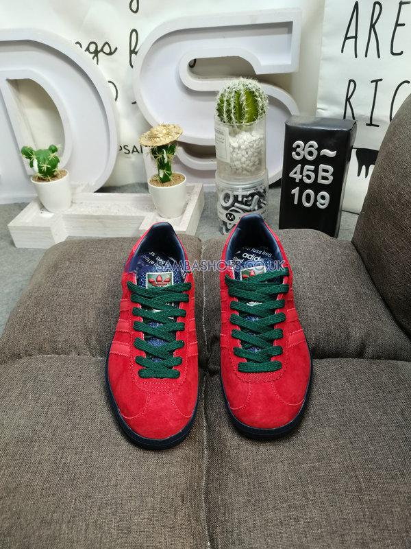 Adidas Blackburn Ewood "Red Rose of Lancashire" - Scarlet/Night Indigo/Collegiate Green - GX7829 Classic Originals Shoes