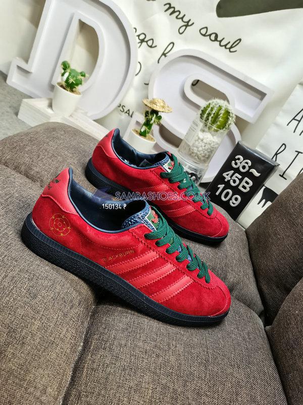 Adidas Blackburn Ewood "Red Rose of Lancashire" - Scarlet/Night Indigo/Collegiate Green - GX7829 Classic Originals Shoes