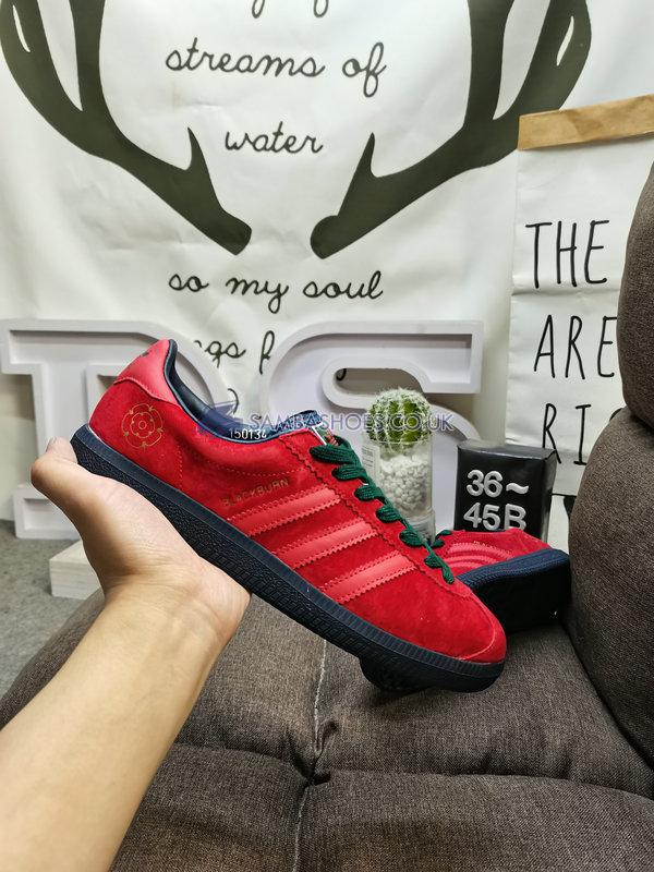 Adidas Blackburn Ewood "Red Rose of Lancashire" - Scarlet/Night Indigo/Collegiate Green - GX7829 Classic Originals Shoes