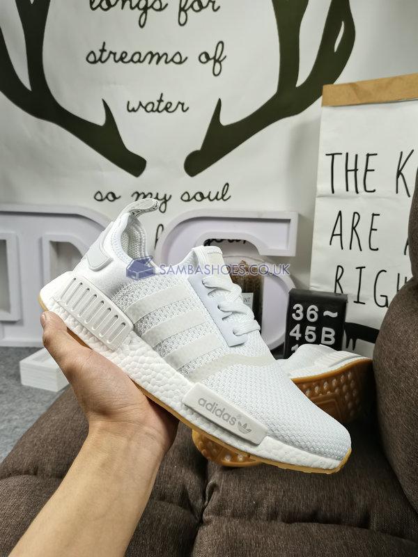 Adidas NMD_R1 "Cloud White" - Cloud White/Cloud White/Gum - D96635 Classic Originals Shoes