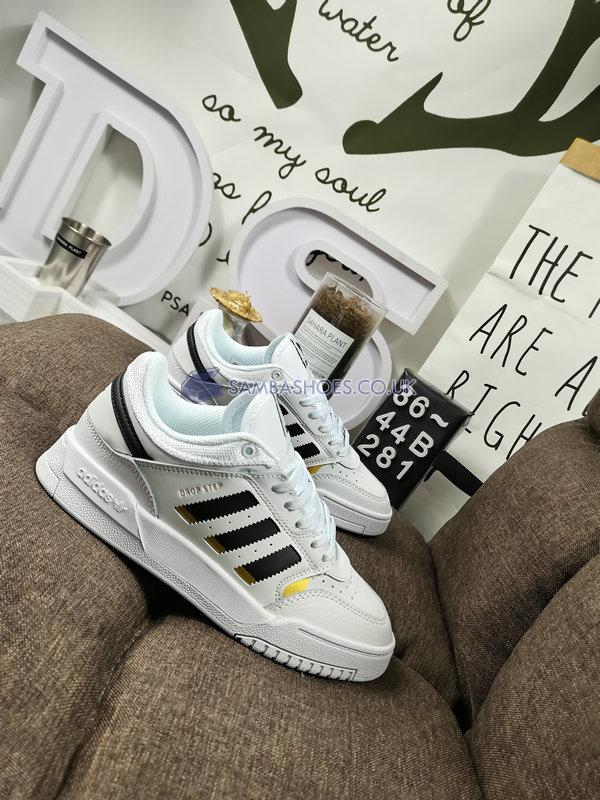 Adidas Drop Step Low "White" EE5225-2 - White/Black/Gold - EE5225-3 Classic Originals Shoes