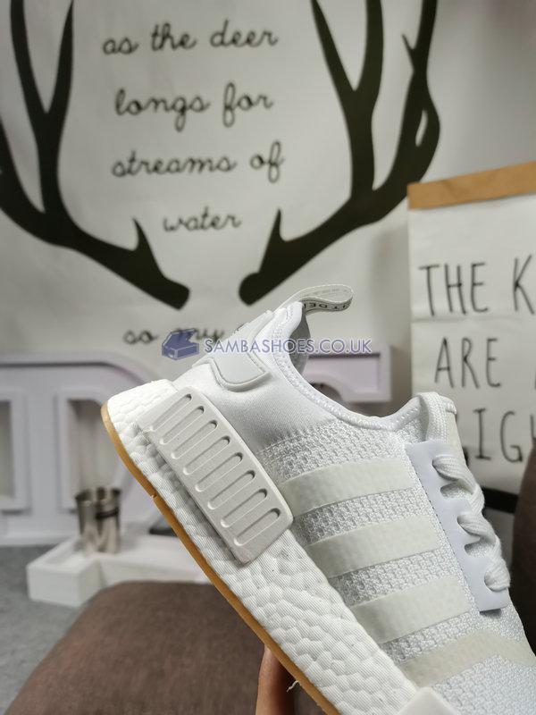 Adidas NMD_R1 "Cloud White" - Cloud White/Cloud White/Gum - D96635 Classic Originals Shoes