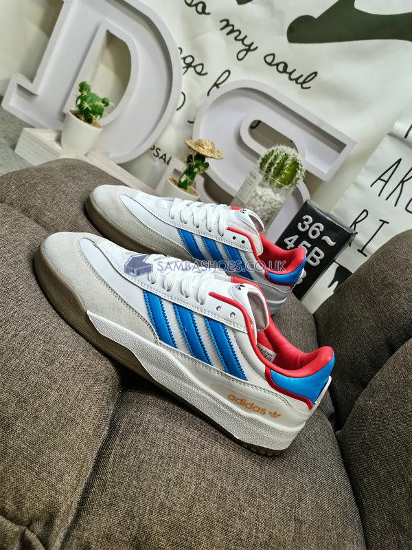 Adidas Copa Nationale "White Blue Scarlet" - Cloud White/Blue Bird/Scarlet - GY6917 Classic Originals Shoes