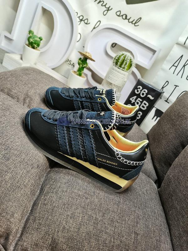 Wales Bonner x Adidas Country "Black Easy Yellow" - Core Black/Core Black/Easy Yellow - GY1702 Classic Originals Shoes