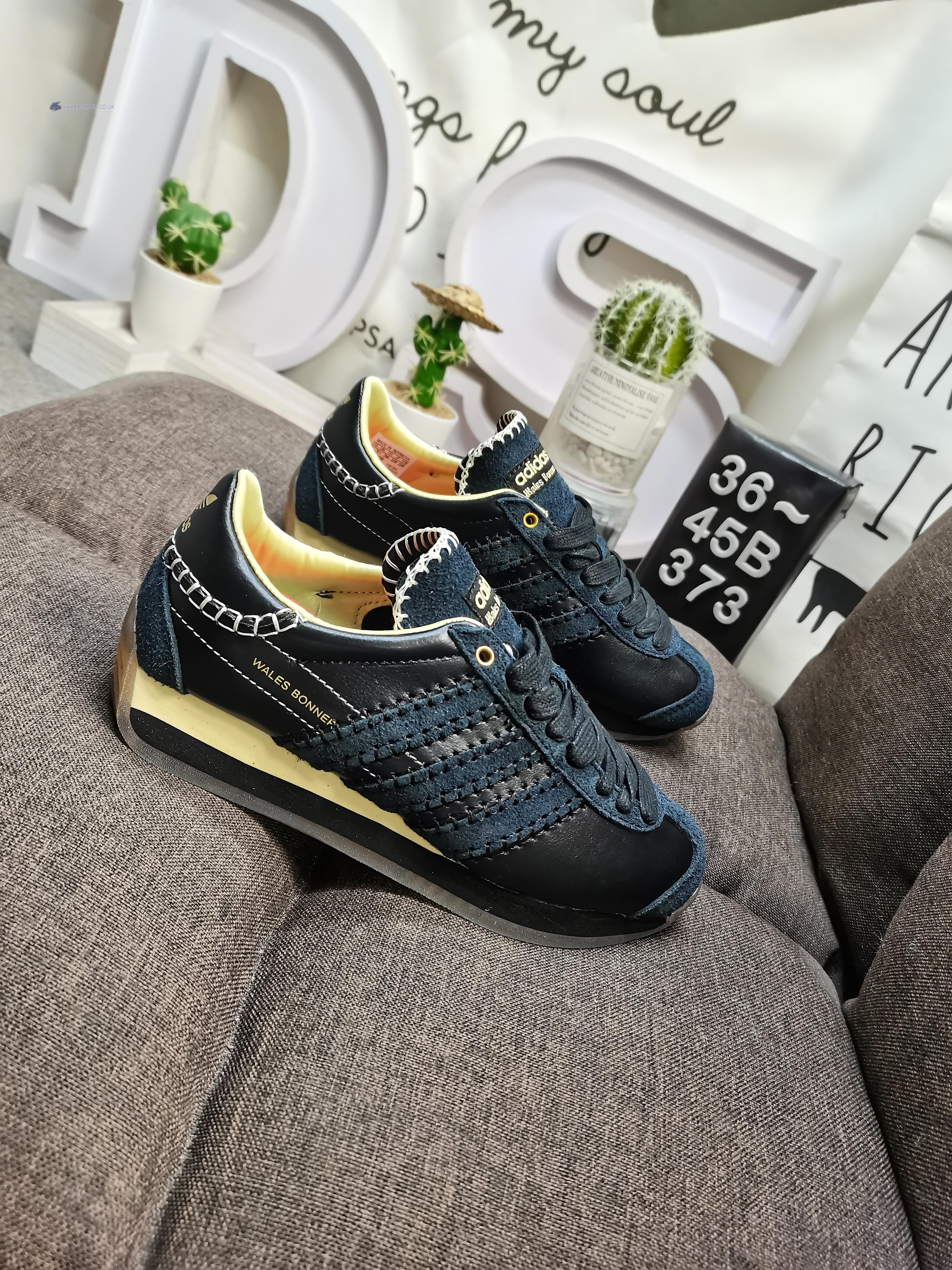 Wales Bonner x Adidas Country "Black Easy Yellow" - Core Black/Core Black/Easy Yellow - GY1702 Classic Originals Shoes