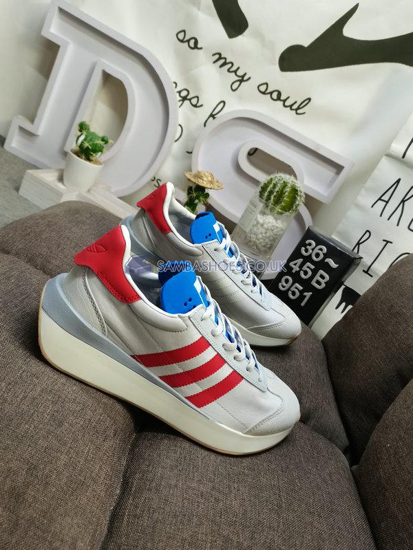 Adidas Country XLG "Grey Better Scarlet" - Grey One/Better Scarlet/Blue Bird - IF8079 Classic Originals Shoes