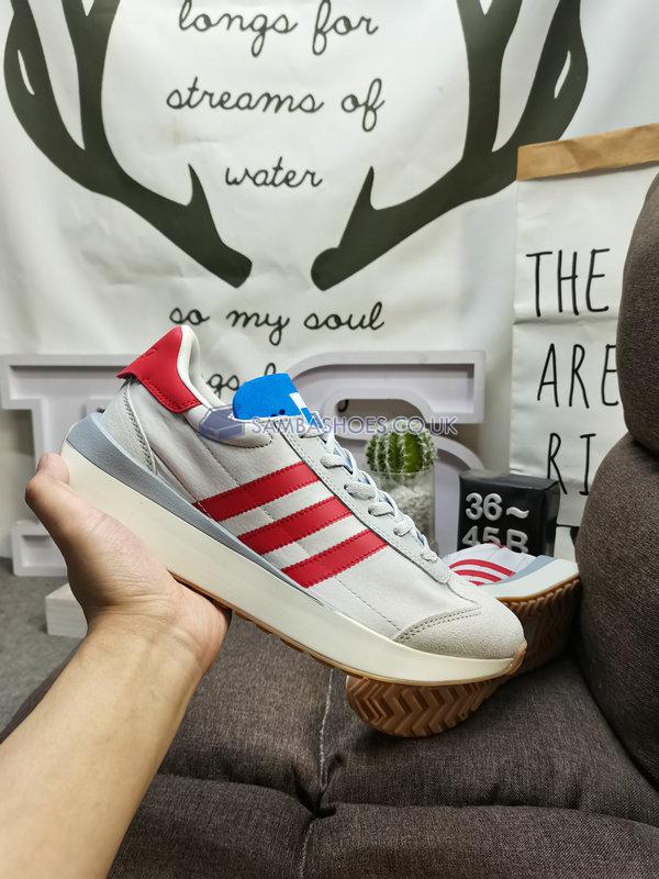 Adidas Country XLG "Grey Better Scarlet" - Grey One/Better Scarlet/Blue Bird - IF8079 Classic Originals Shoes