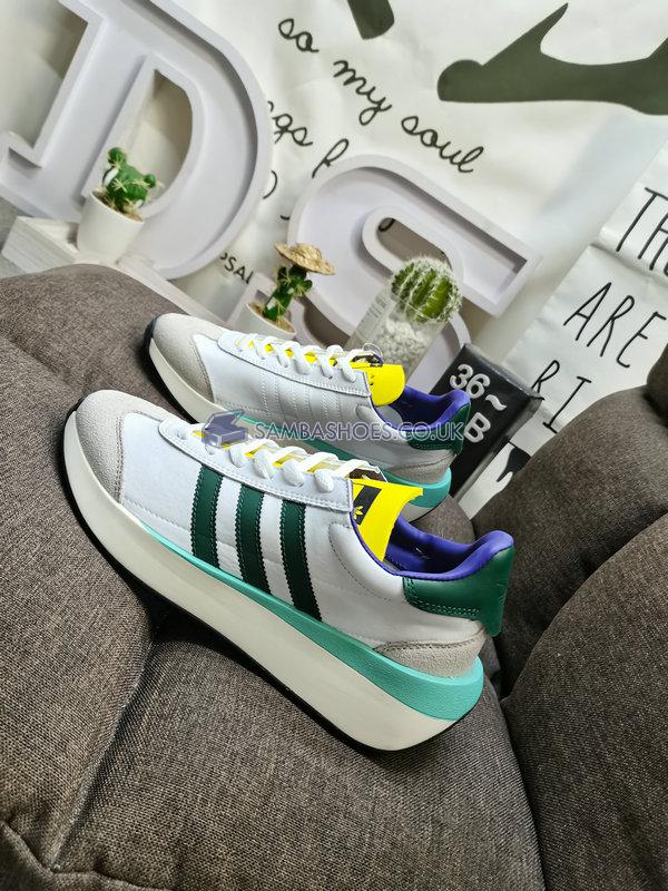 Adidas Country XLG "White Collegiate Green Yellow" - Cloud White/Collegiate Green/Yellow - IF8118 Classic Originals Shoes