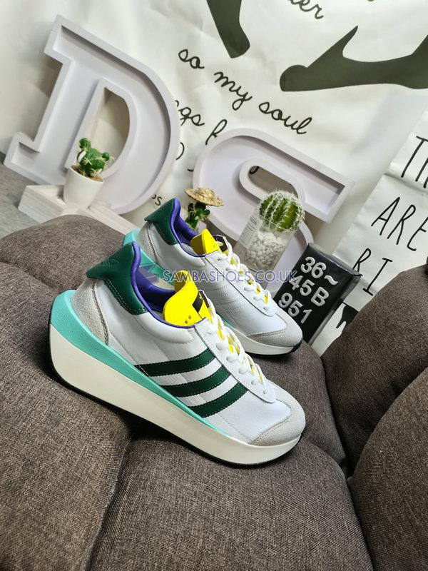 Adidas Country XLG "White Collegiate Green Yellow" - Cloud White/Collegiate Green/Yellow - IF8118 Classic Originals Shoes