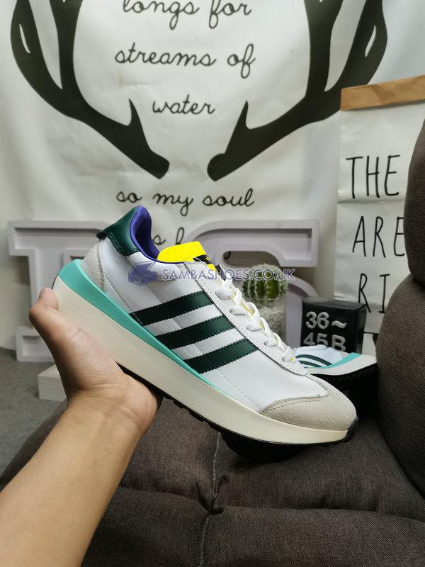 Adidas Country XLG "White Collegiate Green Yellow" - Cloud White/Collegiate Green/Yellow - IF8118 Classic Originals Shoes