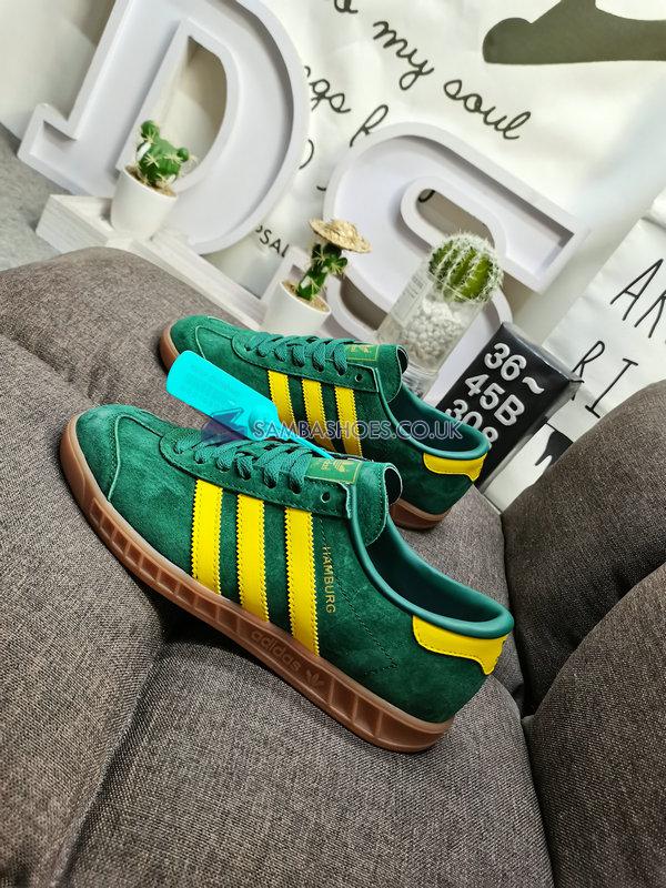 Adidas Hamburg "Collegiate Green Gold" - Collegiate Green/Bold Gold/Gum - GW5752 Classic Originals Shoes