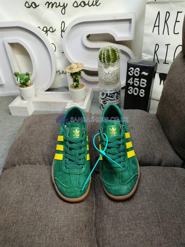 Adidas Hamburg "Collegiate Green Gold" - Collegiate Green/Bold Gold/Gum - GW5752 Classic Originals Shoes