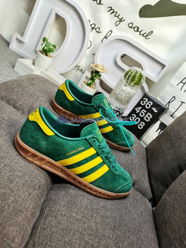 Adidas Hamburg "Collegiate Green Gold" - Collegiate Green/Bold Gold/Gum - GW5752 Classic Originals Shoes