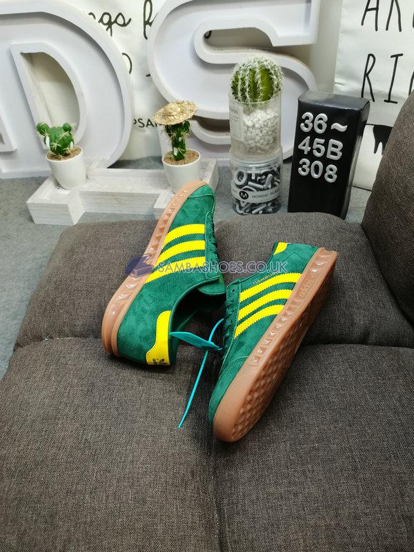 Adidas Hamburg "Collegiate Green Gold" - Collegiate Green/Bold Gold/Gum - GW5752 Classic Originals Shoes