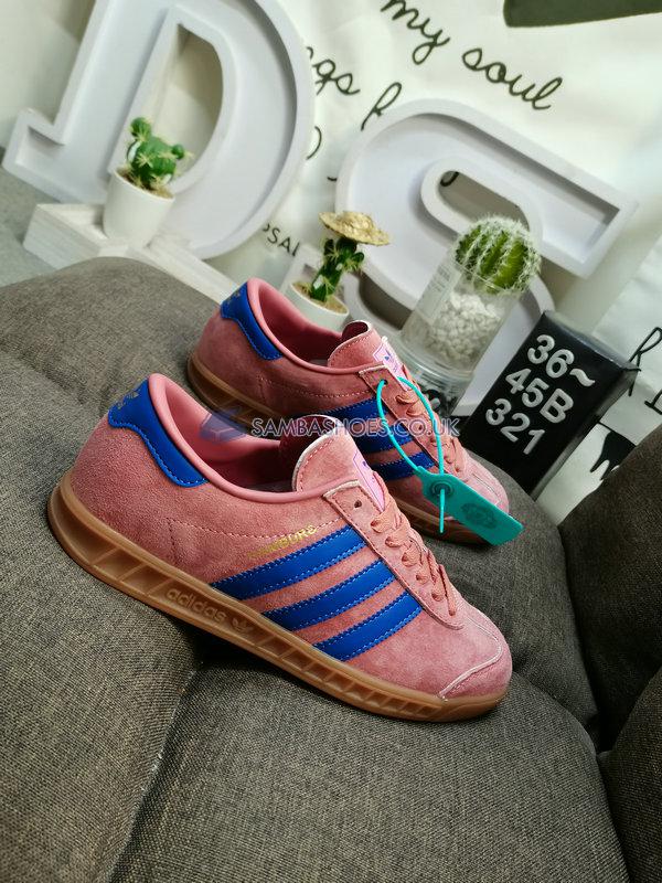 Adidas Hamburg "Rose Tone Gum" - Rose Tone/Bold Blue/Gum - H00446 Classic Originals Shoes