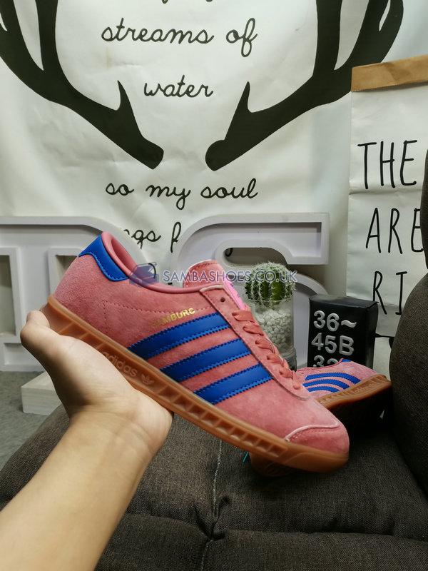 Adidas Hamburg "Rose Tone Gum" - Rose Tone/Bold Blue/Gum - H00446 Classic Originals Shoes