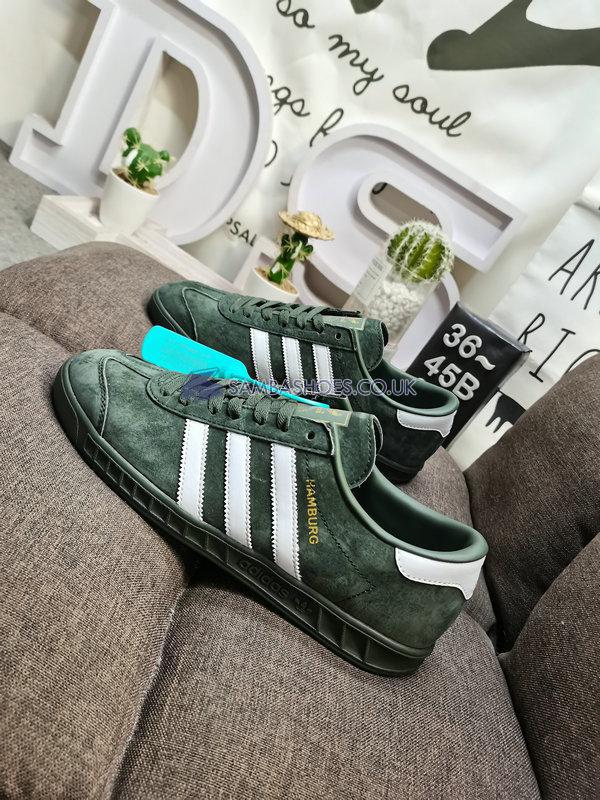 Adidas Hamburg "Green Oxide" - Green Oxide/Off White/Shadow Green - GW9641 Classic Originals Shoes