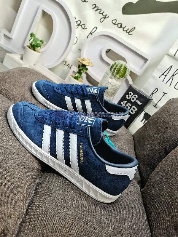 Adidas Hamburg "Dark Blue White" - Dark Blue/White - S74838 Classic Originals Shoes