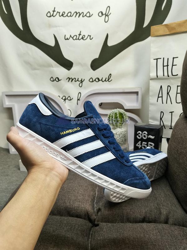 Adidas Hamburg "Dark Blue White" - Dark Blue/White - S74838 Classic Originals Shoes