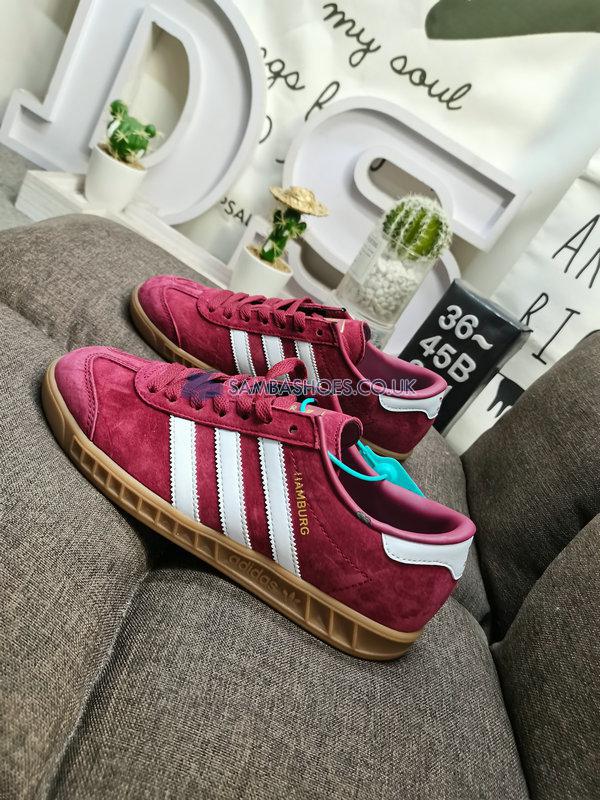 Adidas Hamburg "Team Victory Red" - Team Victory Red/Ftwr White/Gum - H01787 Classic Originals Shoes