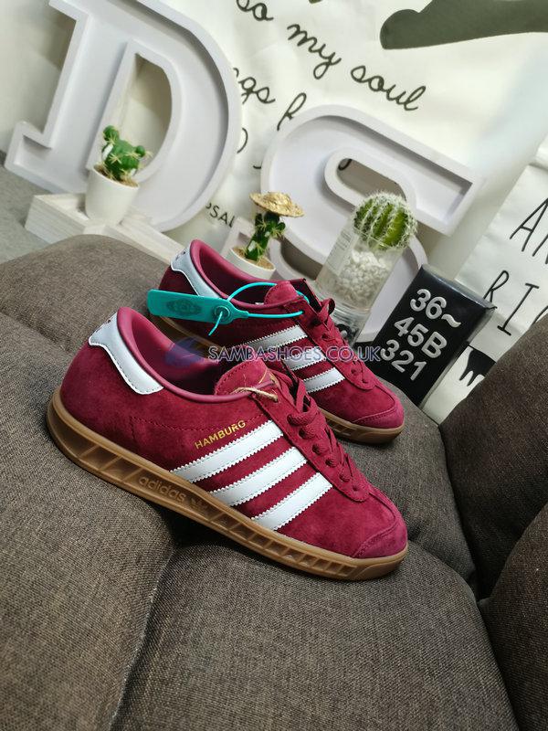 Adidas Hamburg "Team Victory Red" - Team Victory Red/Ftwr White/Gum - H01787 Classic Originals Shoes