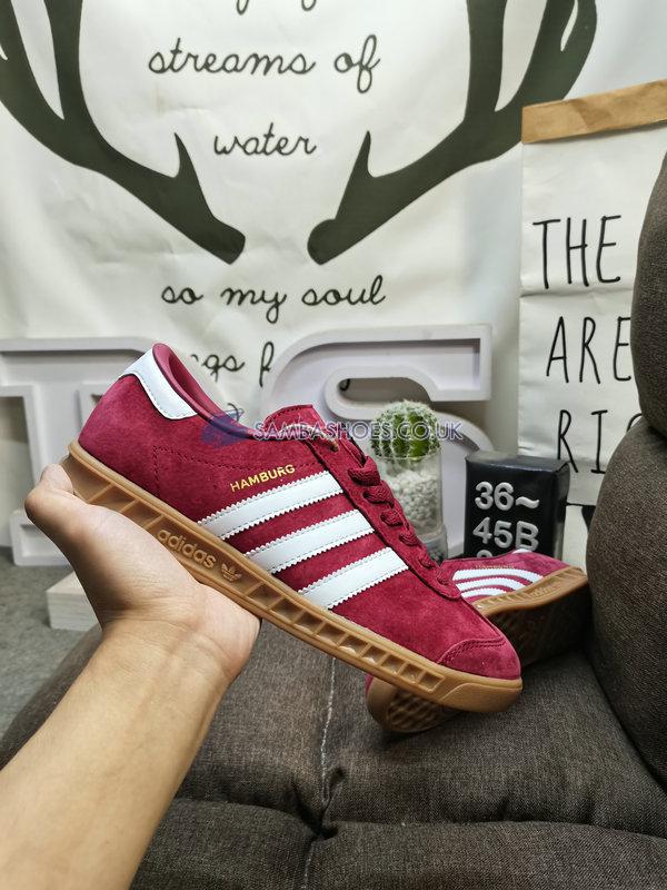 Adidas Hamburg "Team Victory Red" - Team Victory Red/Ftwr White/Gum - H01787 Classic Originals Shoes