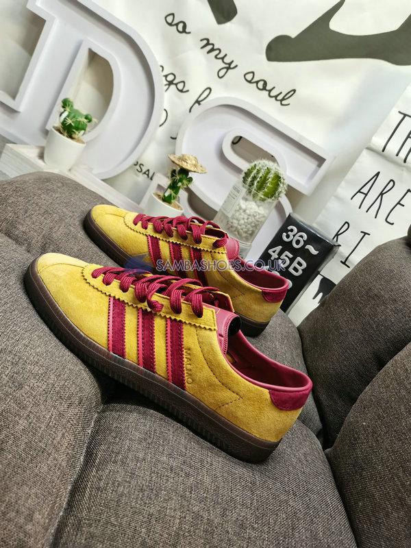 Adidas Malmo "Swedish Aggakaka" size? Exclusive - Yellow/Wine Red - ID2785 Classic Originals Shoes