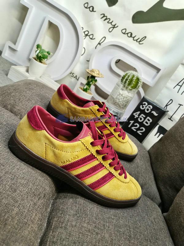 Adidas Malmo "Swedish Aggakaka" size? Exclusive - Yellow/Wine Red - ID2785 Classic Originals Shoes