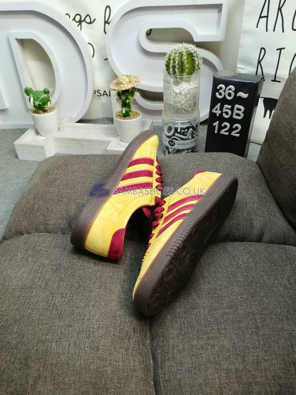 Adidas Malmo "Swedish Aggakaka" size? Exclusive - Yellow/Wine Red - ID2785 Classic Originals Shoes