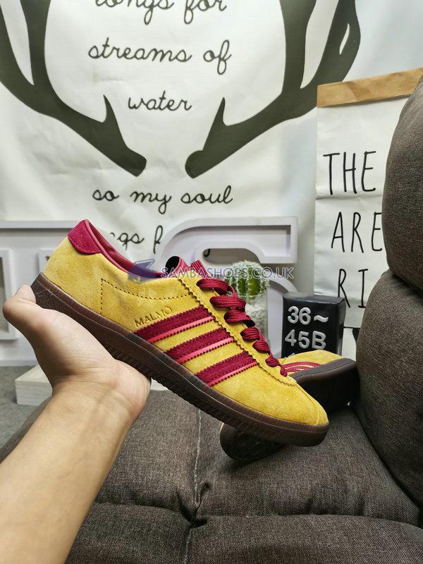 Adidas Malmo "Swedish Aggakaka" size? Exclusive - Yellow/Wine Red - ID2785 Classic Originals Shoes