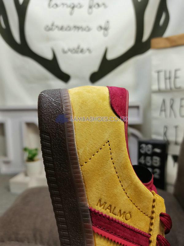 Adidas Malmo "Swedish Aggakaka" size? Exclusive - Yellow/Wine Red - ID2785 Classic Originals Shoes