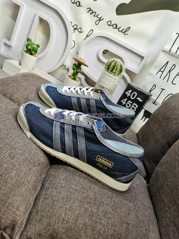 Adidas Italia Denim SPZL "Blue Bird" - Off White/Blue Bird/Gum - HP8843 Classic Originals Shoes