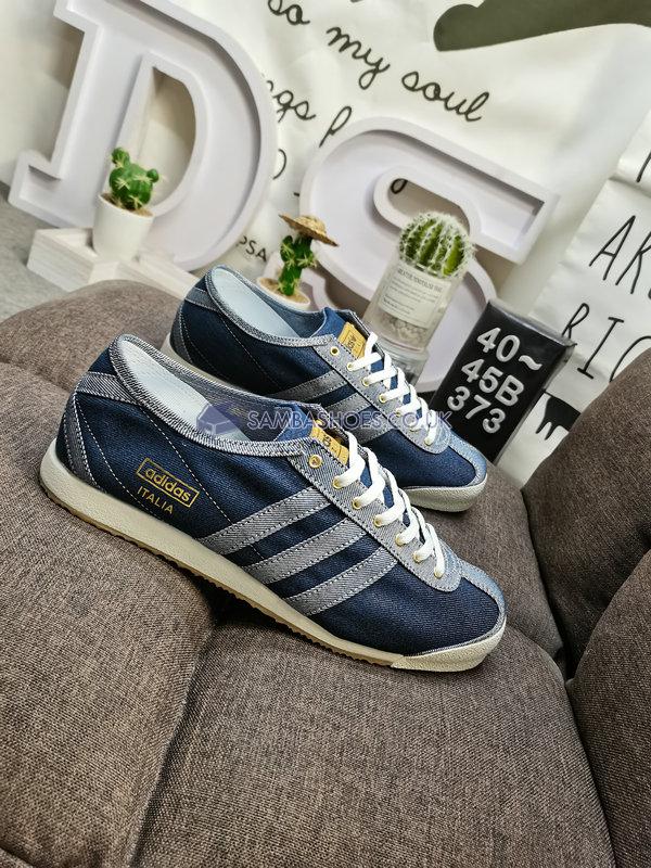 Adidas Italia Denim SPZL "Blue Bird" - Off White/Blue Bird/Gum - HP8843 Classic Originals Shoes