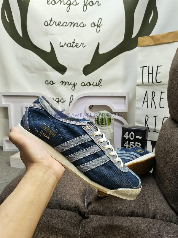 Adidas Italia Denim SPZL "Blue Bird" - Off White/Blue Bird/Gum - HP8843 Classic Originals Shoes