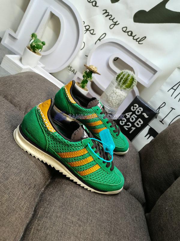 Wales Bonner x Adidas SL72 Knit "Green" - Team Green/Collegiate Gold/Dark Brown - IG0571 Classic Originals Shoes