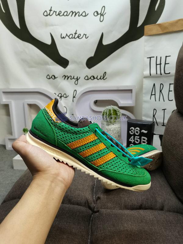 Wales Bonner x Adidas SL72 Knit "Green" - Team Green/Collegiate Gold/Dark Brown - IG0571 Classic Originals Shoes