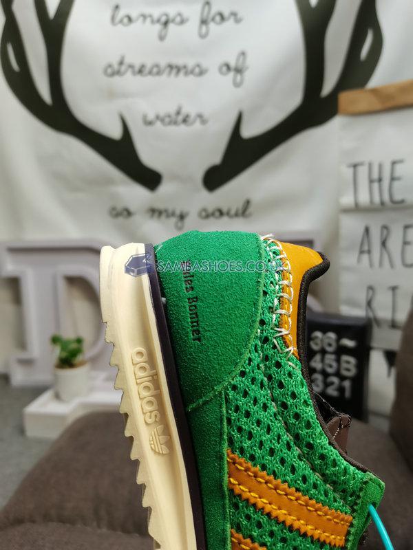 Wales Bonner x Adidas SL72 Knit "Green" - Team Green/Collegiate Gold/Dark Brown - IG0571 Classic Originals Shoes