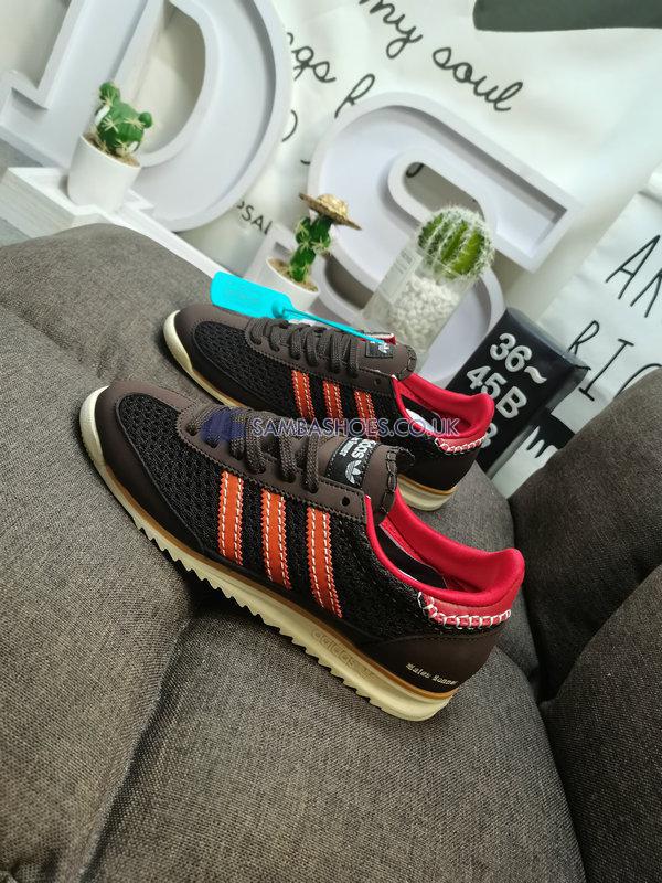 Wales Bonner x Adidas SL72 Knit "Brown" - Dark Brown/Collegiate Orange/Cream White - IE1664 Classic Originals Shoes