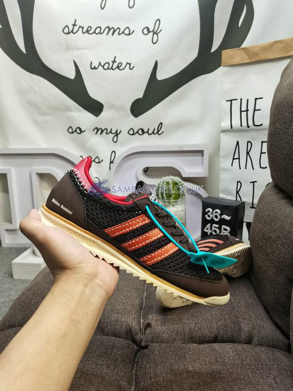 Wales Bonner x Adidas SL72 Knit "Brown" - Dark Brown/Collegiate Orange/Cream White - IE1664 Classic Originals Shoes