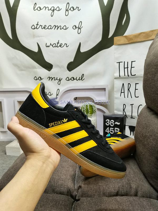 Adidas Handball Spezial "Black Yellow" - Core Black/Yellow/Gold Metallic - FX5676 Classic Originals Shoes