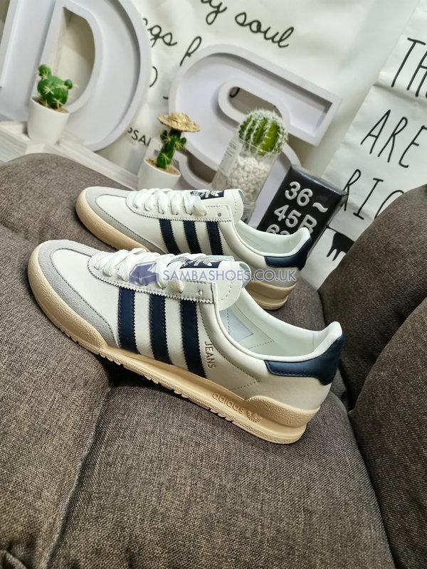 Adidas Jeans "White Legend Ink" - Chalk White/Sand Strata/Legend Ink - GY7436 Classic Originals Shoes