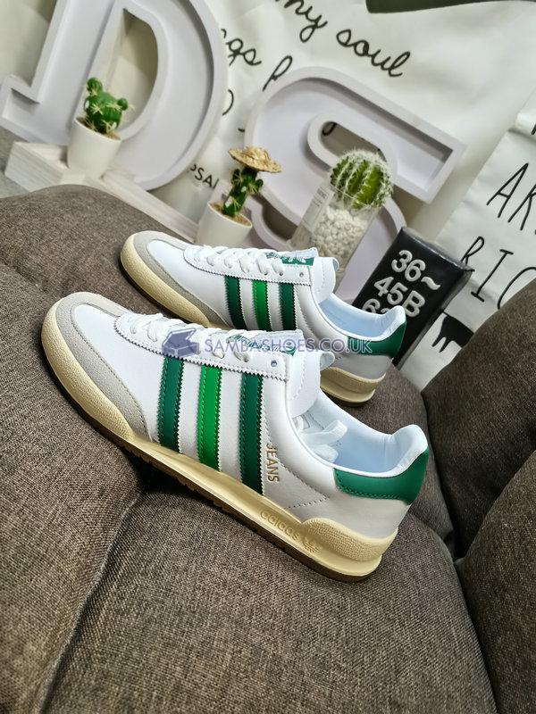 Adidas Jeans "White Collegiate Green" - Cloud White/Collegiate Green/Crystal White - GW5755 Classic Originals Shoes