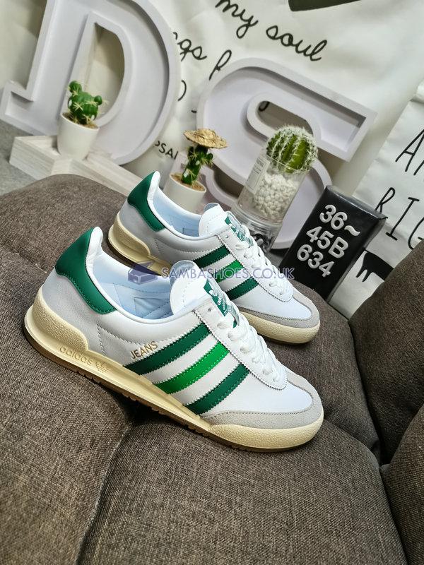 Adidas Jeans "White Collegiate Green" - Cloud White/Collegiate Green/Crystal White - GW5755 Classic Originals Shoes