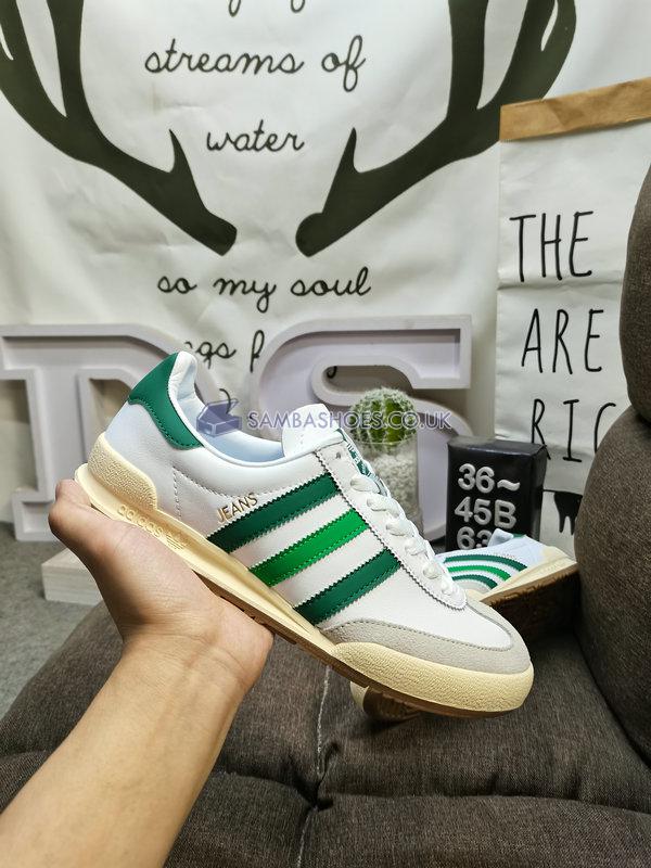 Adidas Jeans "White Collegiate Green" - Cloud White/Collegiate Green/Crystal White - GW5755 Classic Originals Shoes