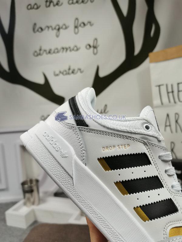 Adidas Drop Step Low "White" EE5225-2 - White/Black/Gold - EE5225-3 Classic Originals Shoes