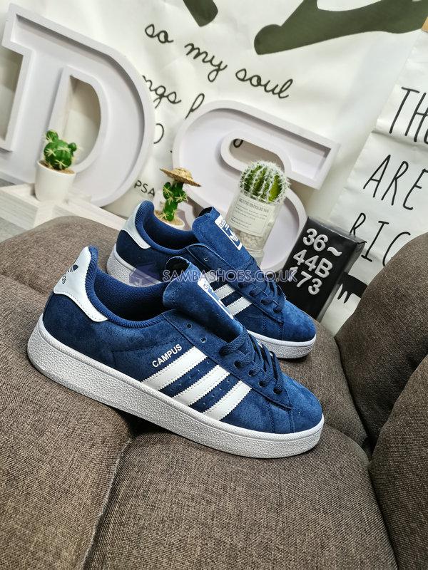 Adidas Campus "Dark Blue" - Dark Blue/White-Chalk White - BZ0086 Classic Originals Shoes