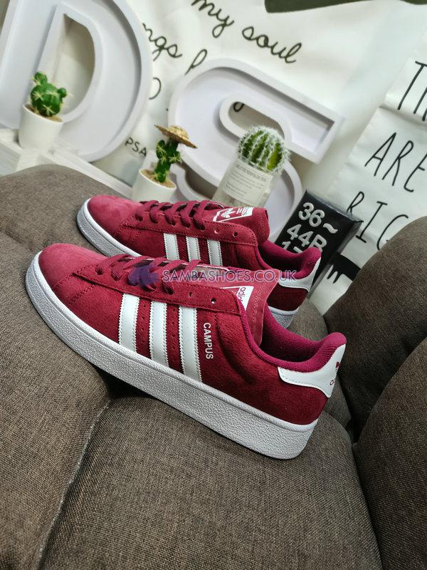 Adidas Campus "Collegiate Burgundy" - Collegiate Burgundy/Cloud White/Cloud White - F97245 Classic Originals Shoes