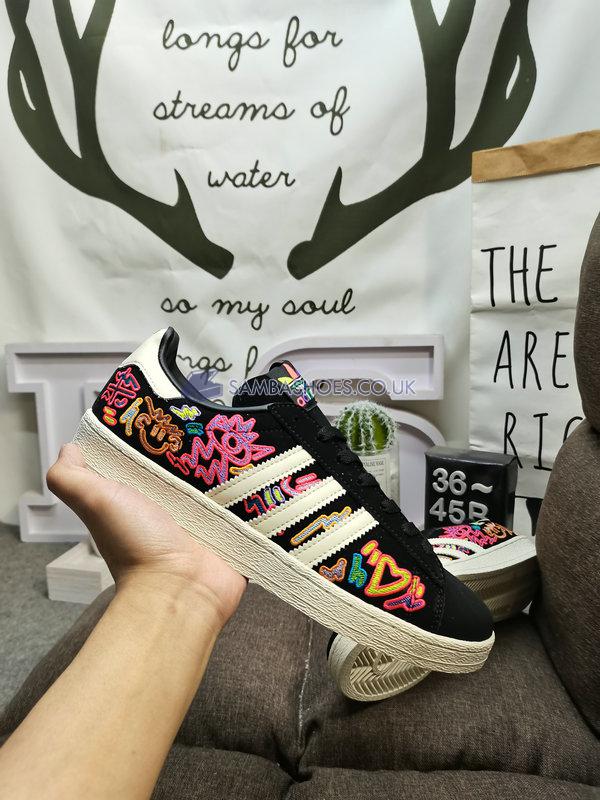 Kris Andrew Small x Adidas Campus 80s "Pride" - Off White/Core Black/Off White - GX6390 Classic Originals Shoes