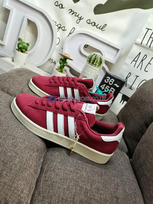 Sporty & Rich x Adidas Campus 80s "Collegiate Burgundy" - Collegiate Burgundy/Chalk White/Collegiate Burgundy - HQ6074 Classic Originals Shoes