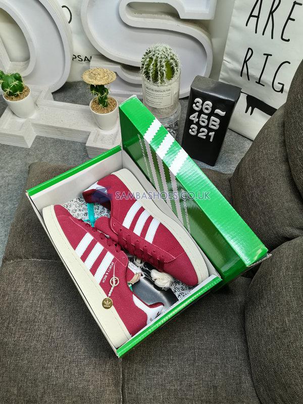 Sporty & Rich x Adidas Campus 80s "Collegiate Burgundy" - Collegiate Burgundy/Chalk White/Collegiate Burgundy - HQ6074 Classic Originals Shoes